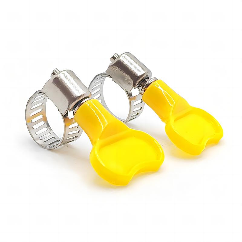 American type thumb screw hose clamp with color plastic handle for gas pipe