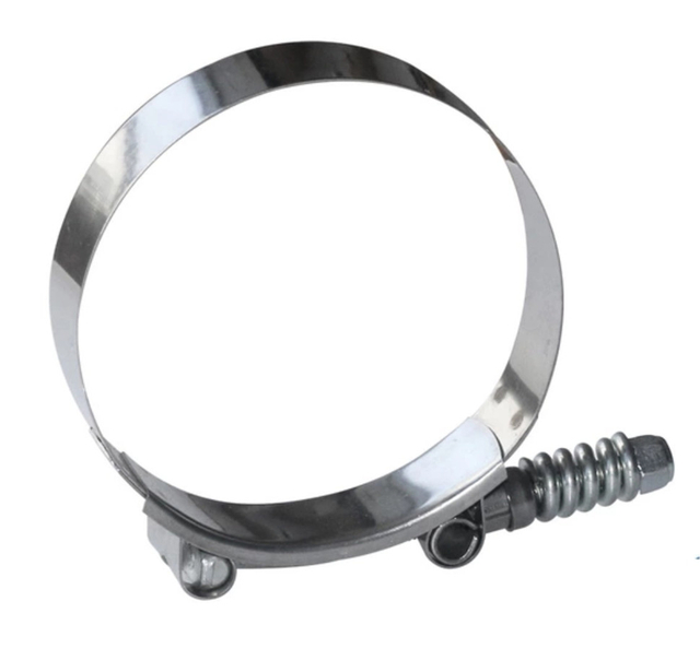 T bolt hose clamp with spring